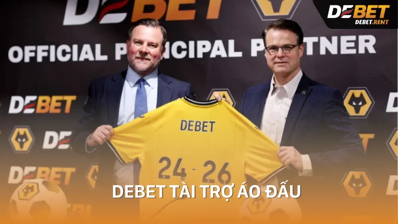 debet hợp tác với wolves tài trợ áo đấu