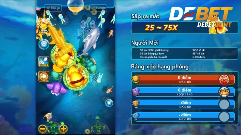 Đăng ký debet và truy cập trải nghiệm game bắn cá oneshot